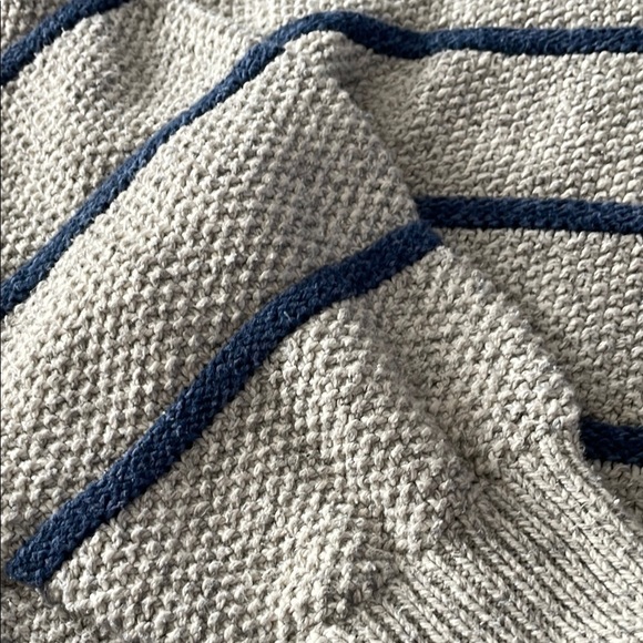 Eddie Bauer vintage Men's Gray and Blue Striped Sweater Medium - Picture 6 of 6